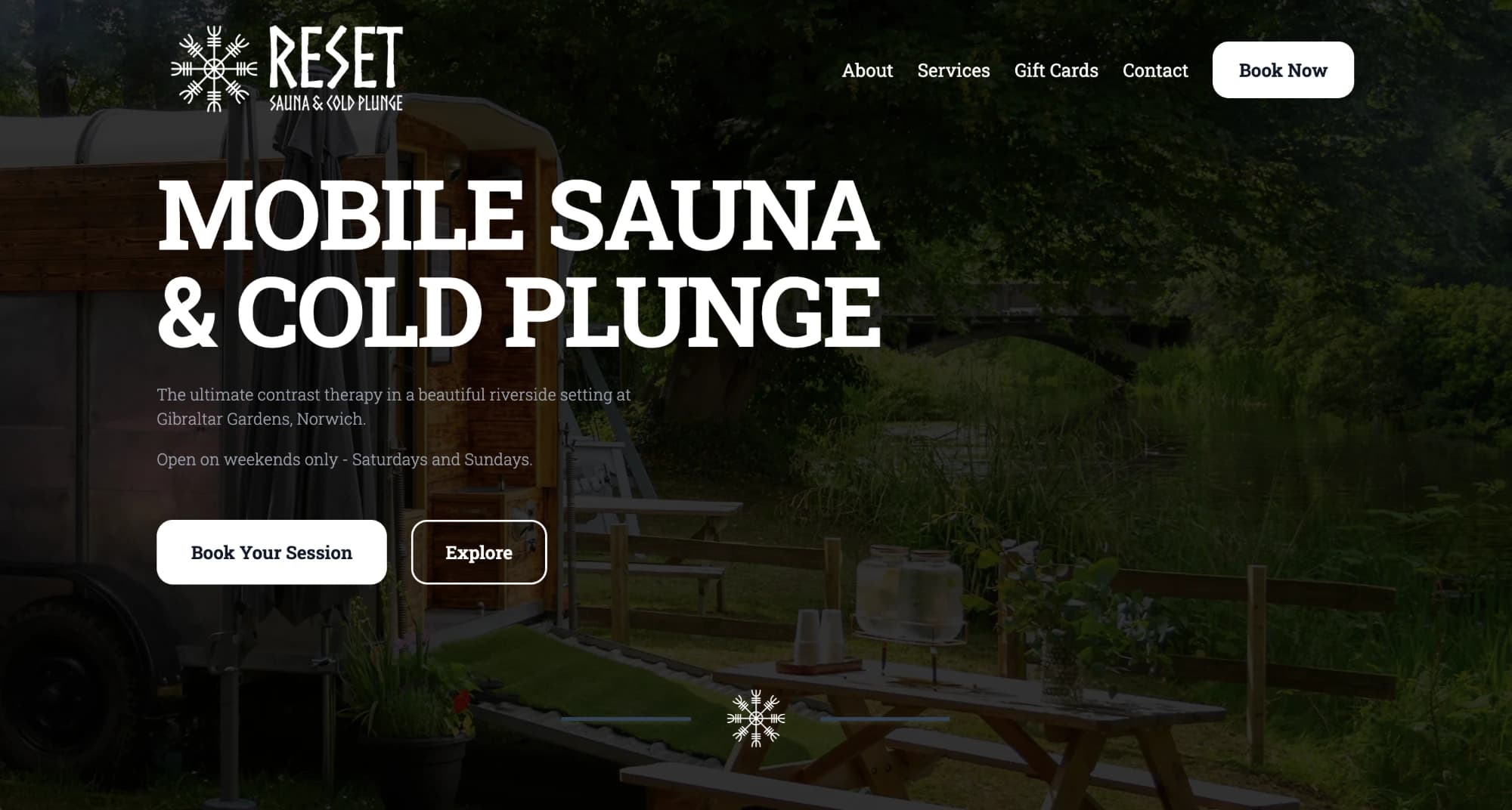 Reset Saunas website